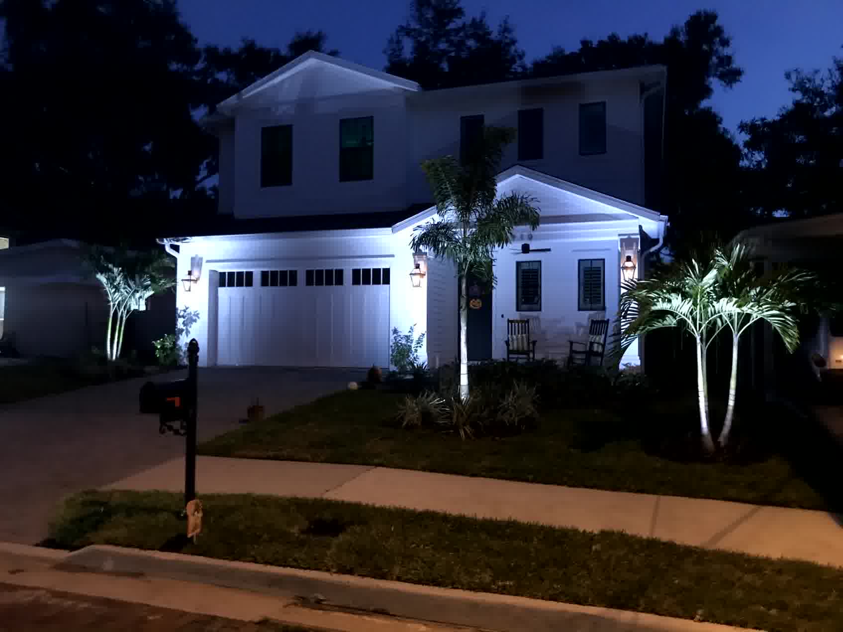 insignia landscape town n country french drains landscape lighting - Insignia Landscape A home that got expert landscape lighting installed.